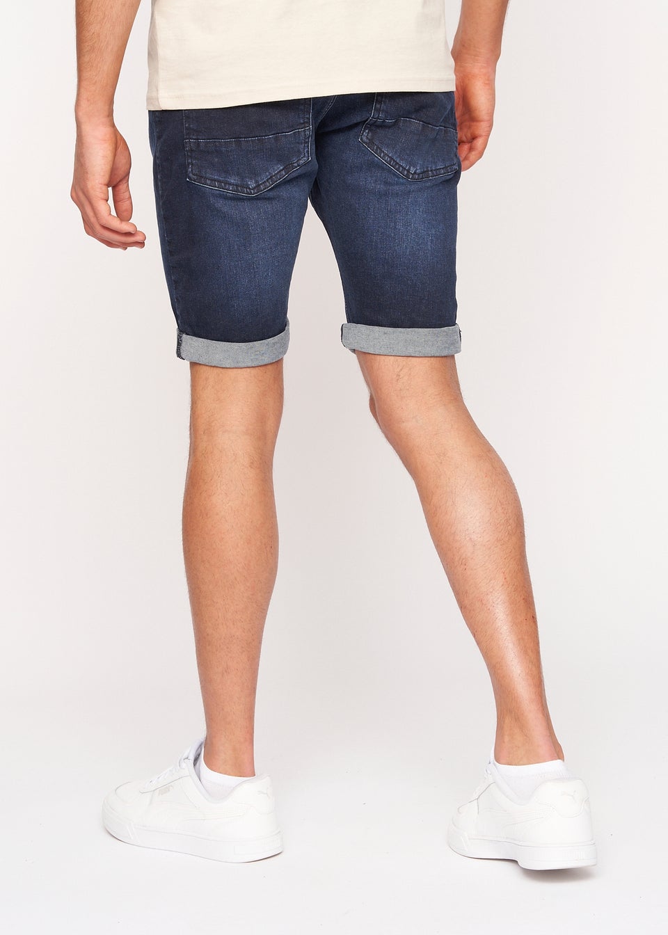 Crosshatch Dark Wash Reestier Denim Shorts