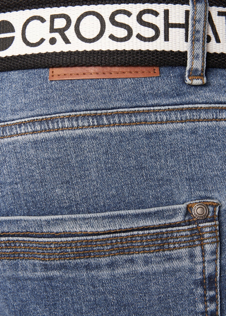 Crosshatch Light Wash Reestier Denim Shorts