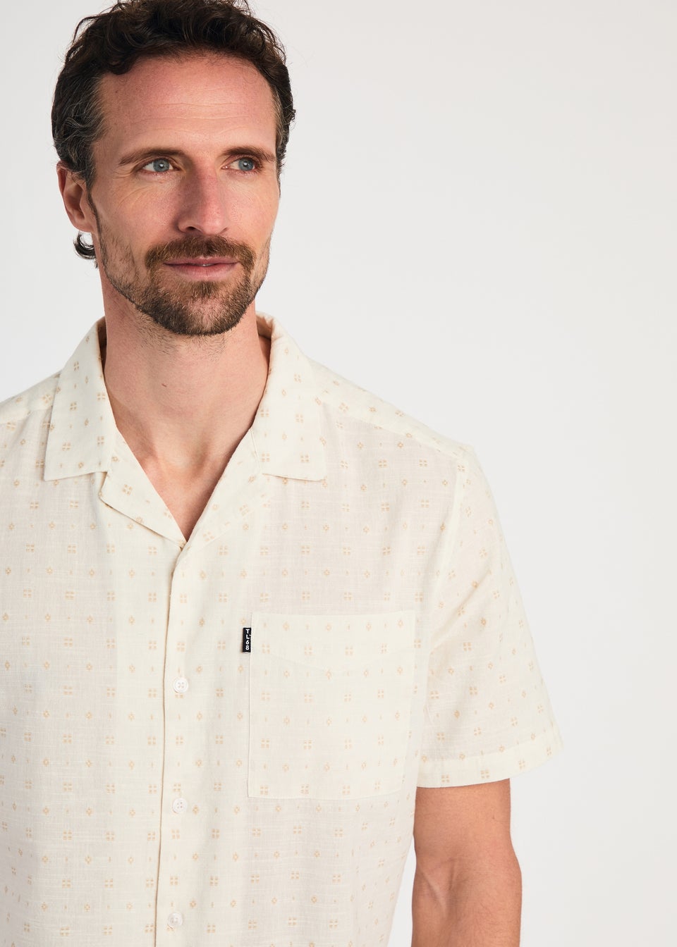Tokyo Laundry White Cotton Printed Short Sleeve Shirt