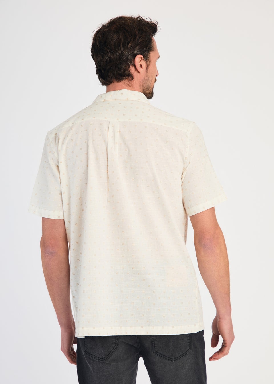 Tokyo Laundry White Cotton Printed Short Sleeve Shirt