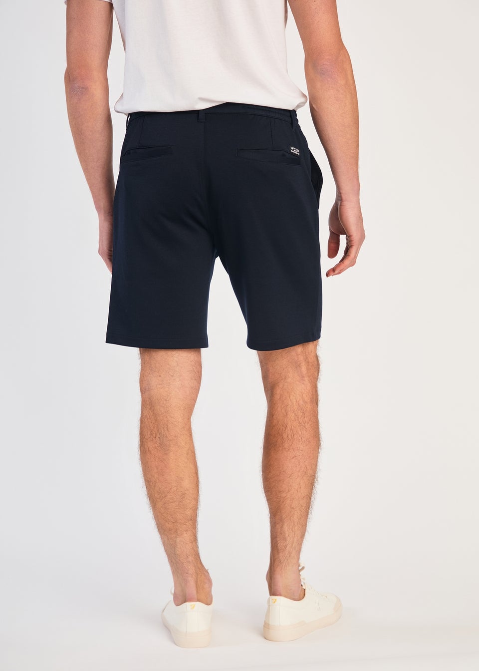 Tokyo Laundry Navy Jersey Shorts with Drawstring