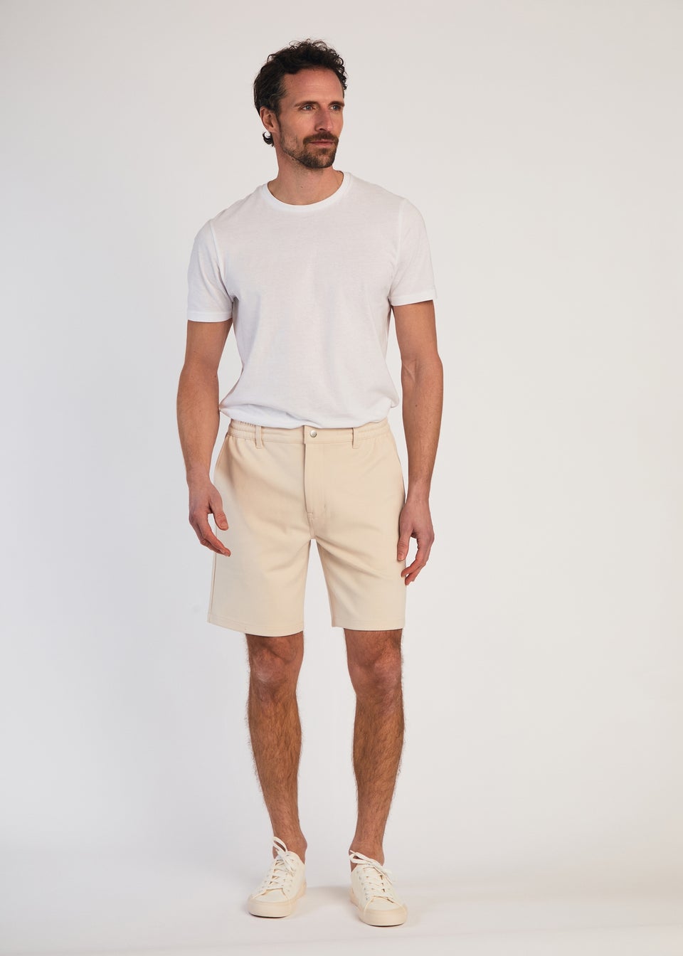 Tokyo Laundry Natural Jersey Shorts with Drawstring
