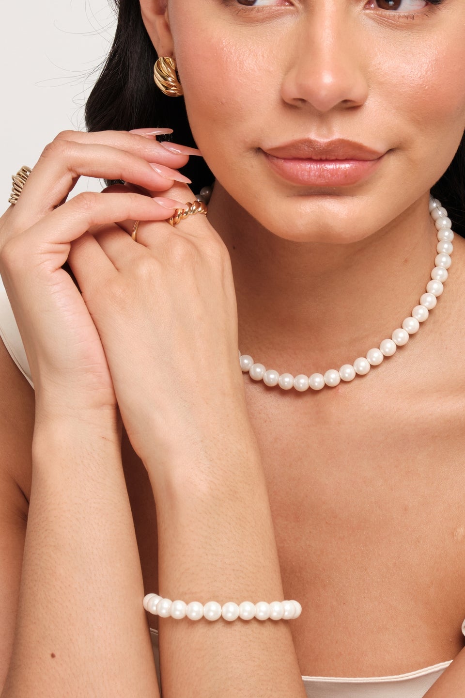Jon Richard Gold Plated Magnetic Pearl Necklace