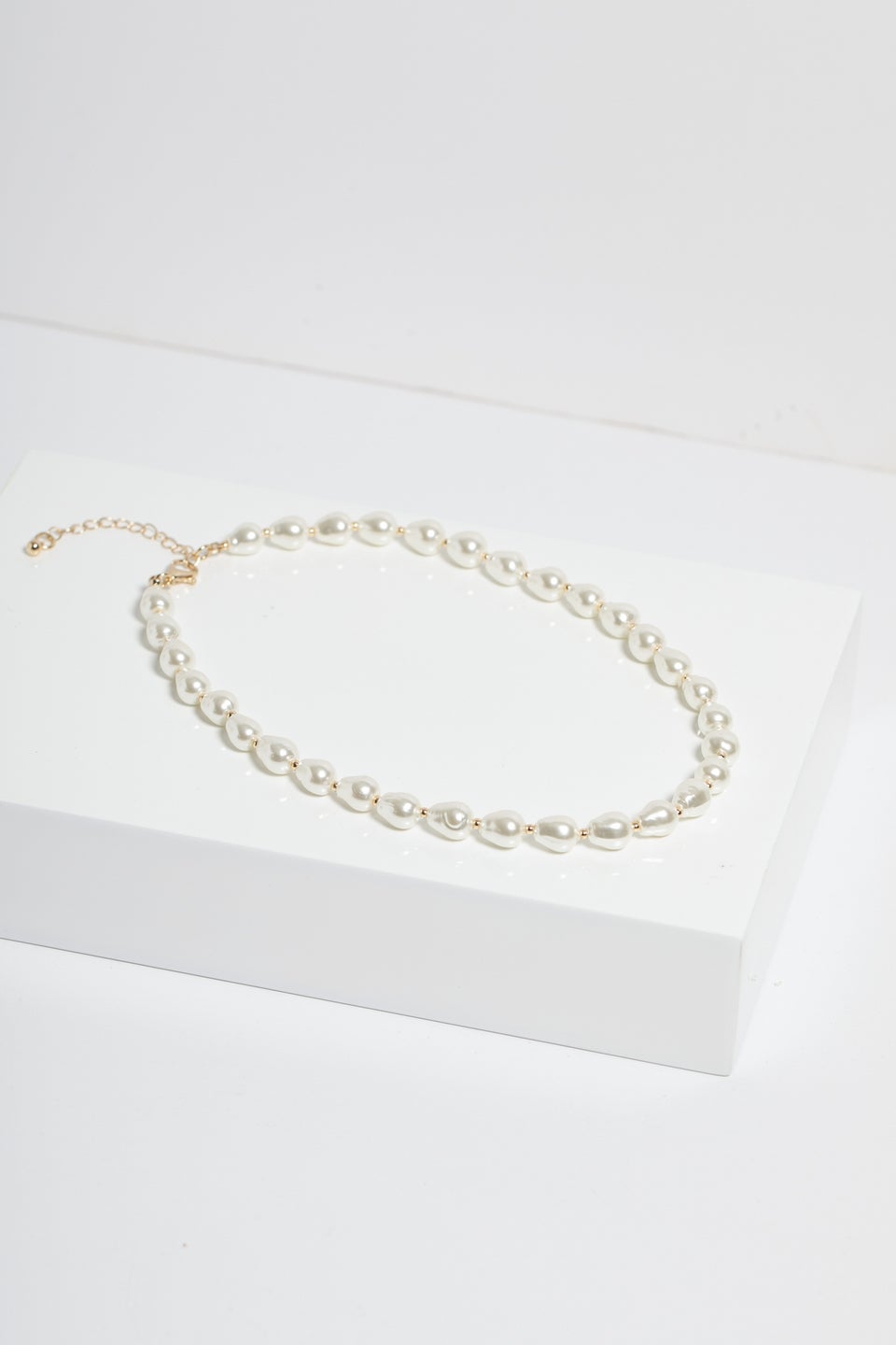 Jon Richard Silver Semi Precious Pearl & Gold Bead Necklace
