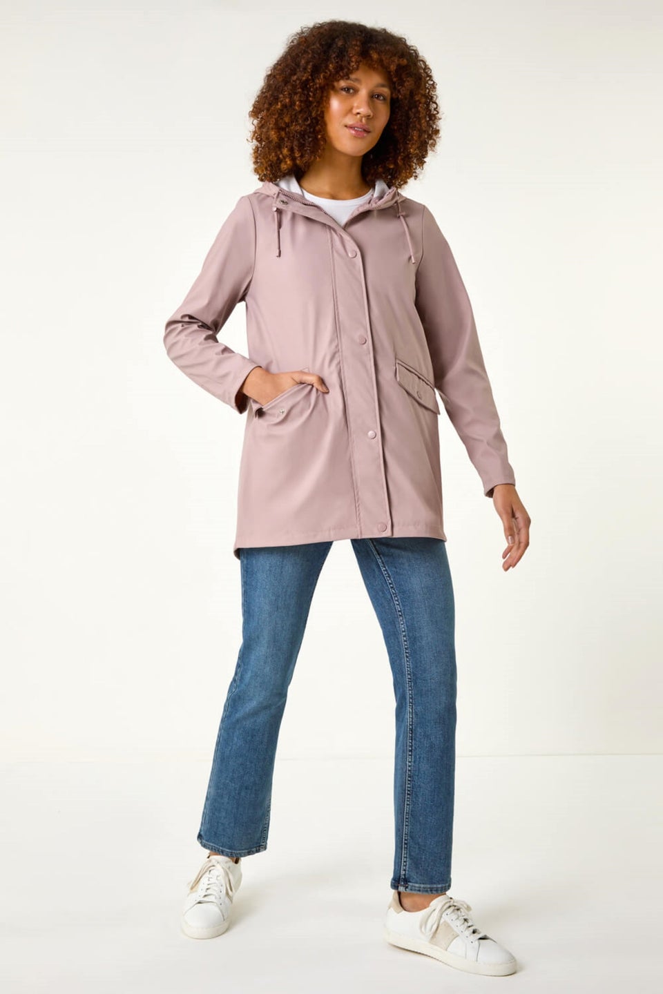 Roman Pink Rain Resistant Hooded Jacket