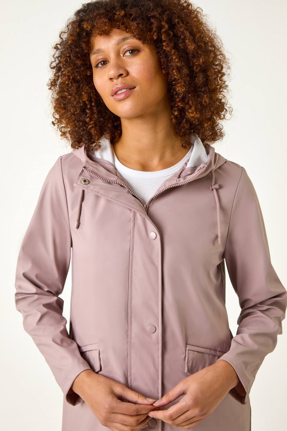 Roman Pink Rain Resistant Hooded Jacket