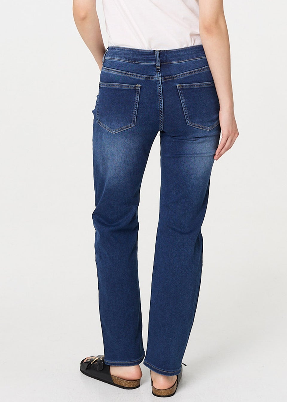 Izabel London Denim Denim Straight Fit High Waist Jeans