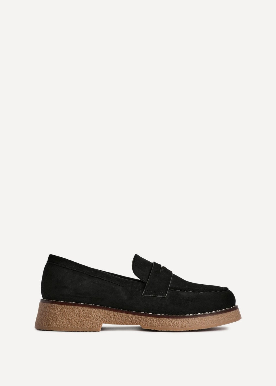 Linzi Poised Black Suede Classic Loafer