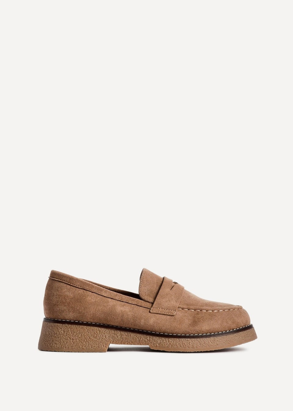 Linzi Poised Camel Faux Suede Classic Loafer
