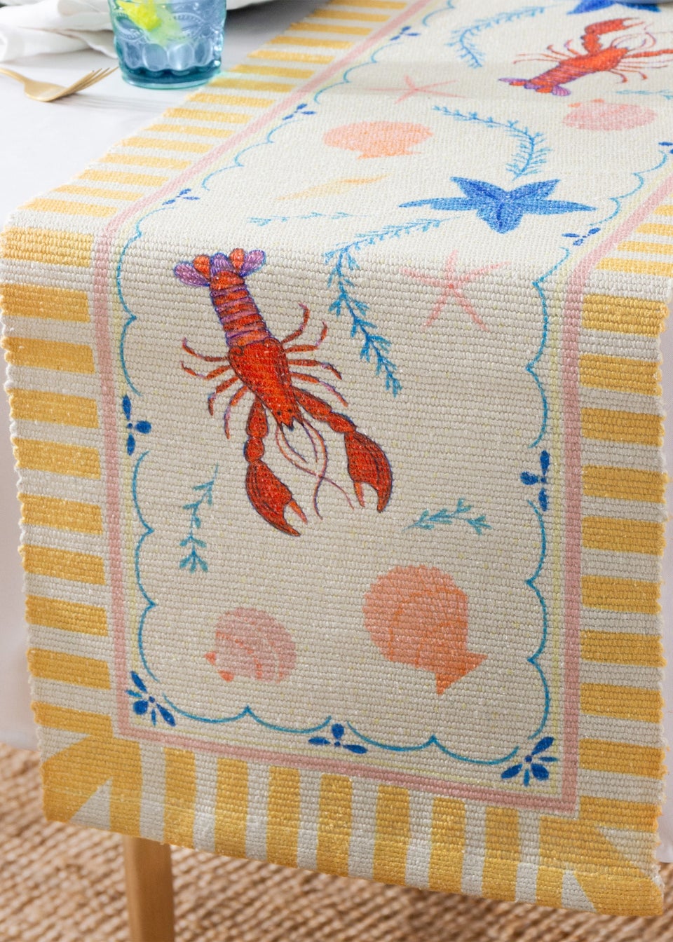furn. Brunch Stripes Indoor/Outdoor Table Runner