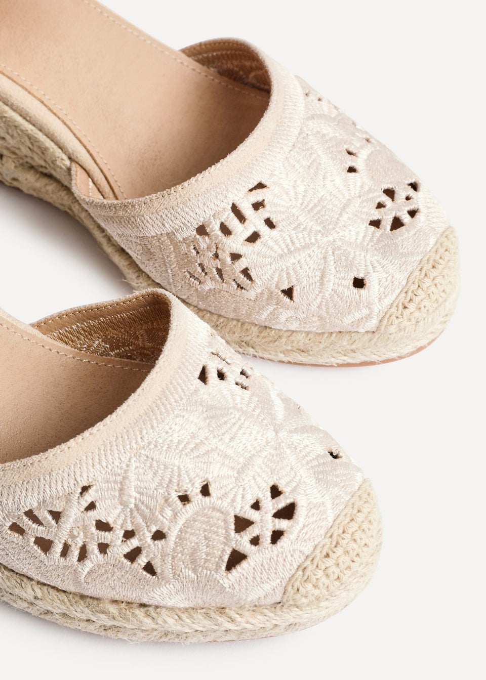 Linzi Kayla Beige Closed Toe Wedge