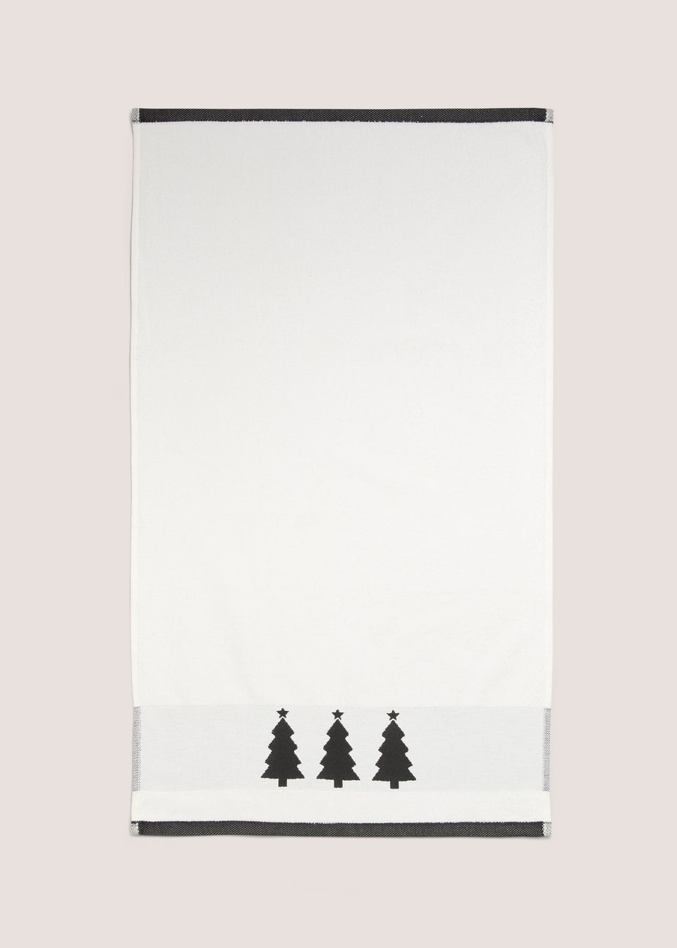 Black Mono Tree Hand Towel