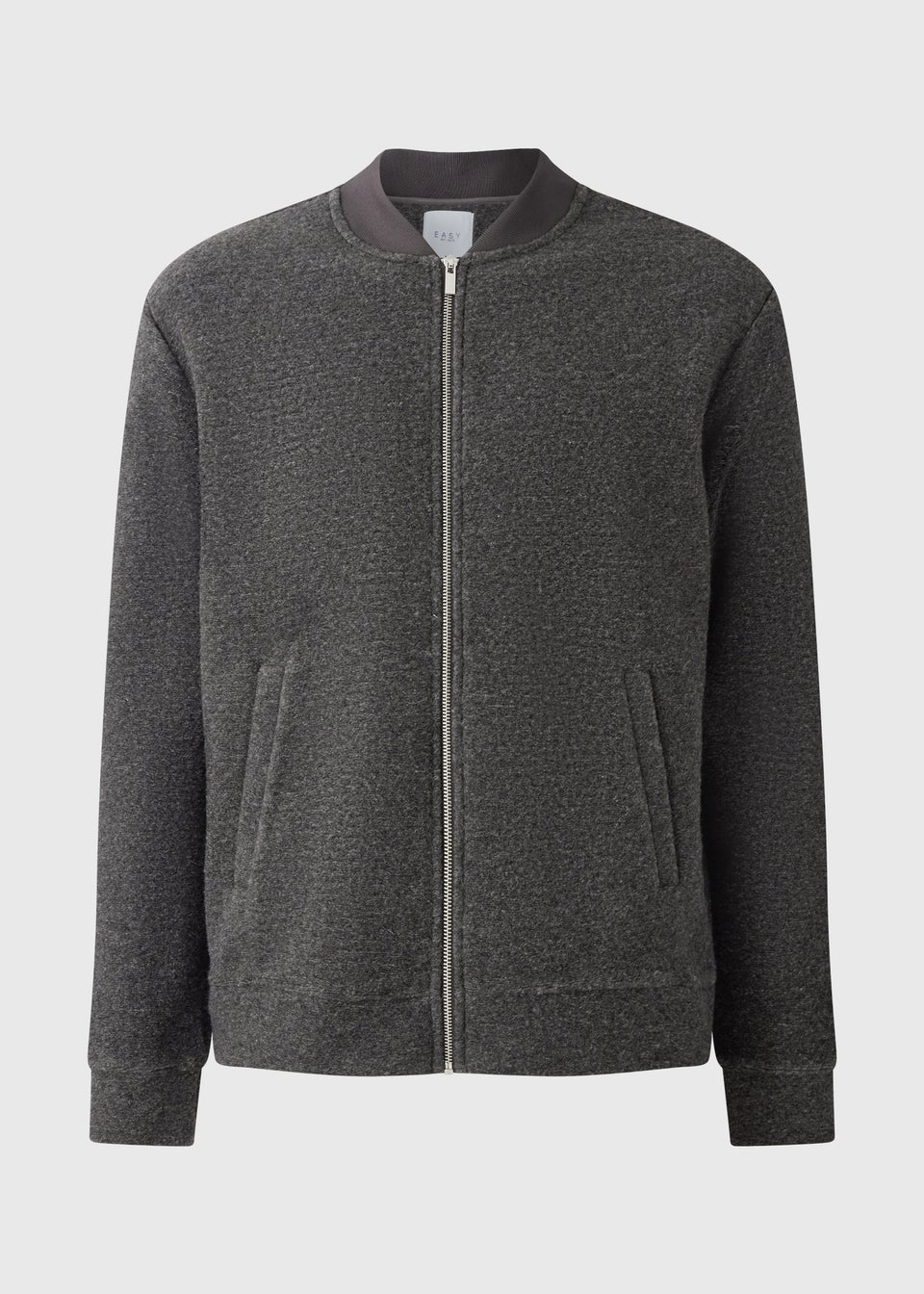 Grey Wool Bomber Jacket