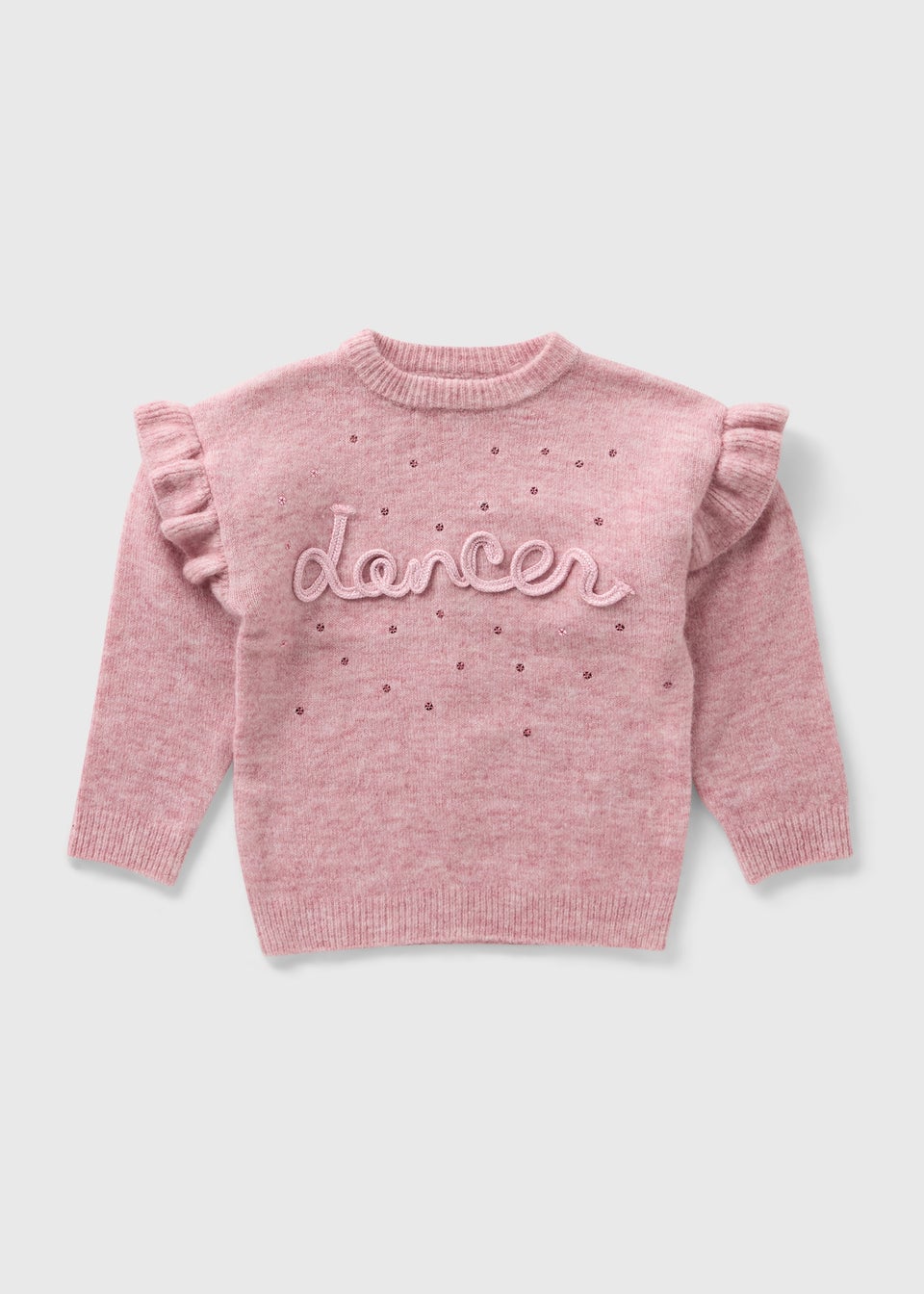 Girls Pink Dancer Knit Jumper (1-7yrs)