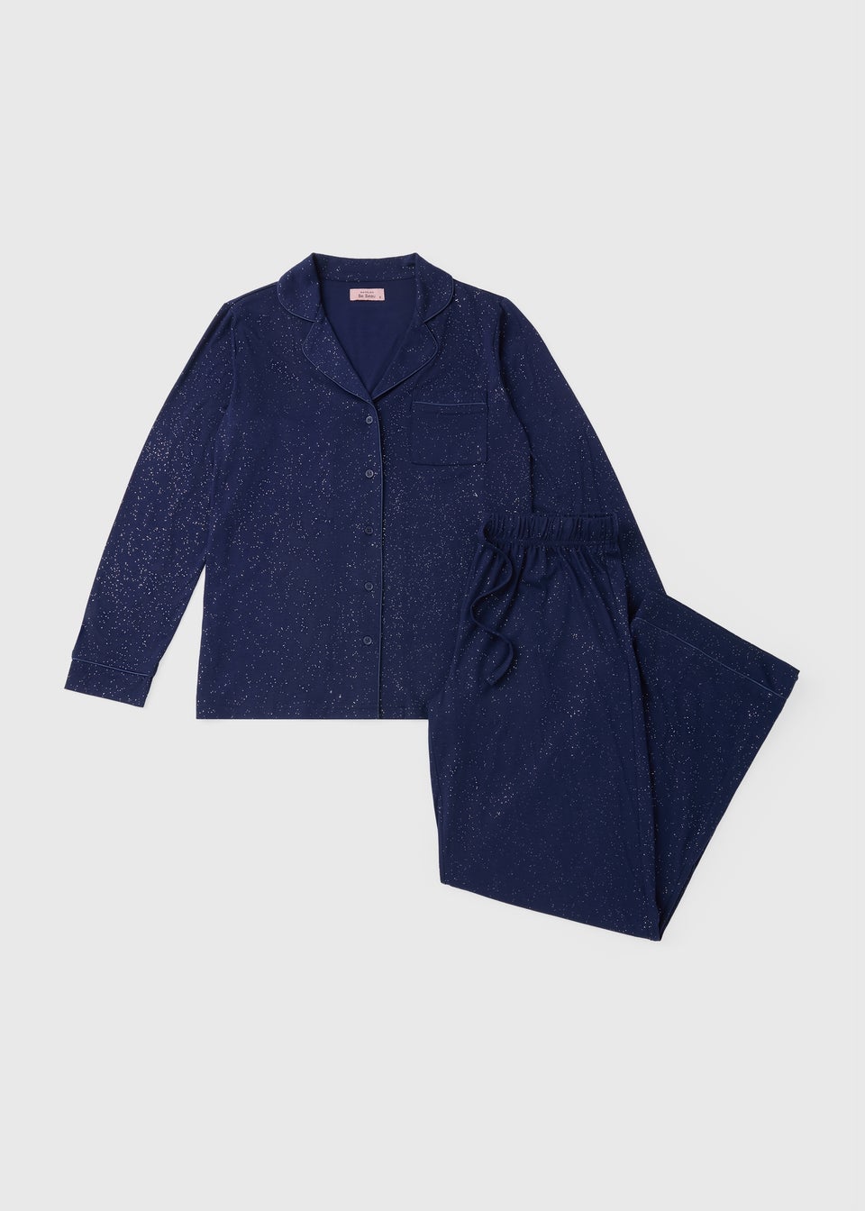 Navy Sparkle Jersey Pyjama Set