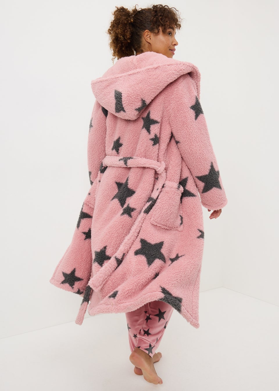 Pink Star Soft Dressing Gown