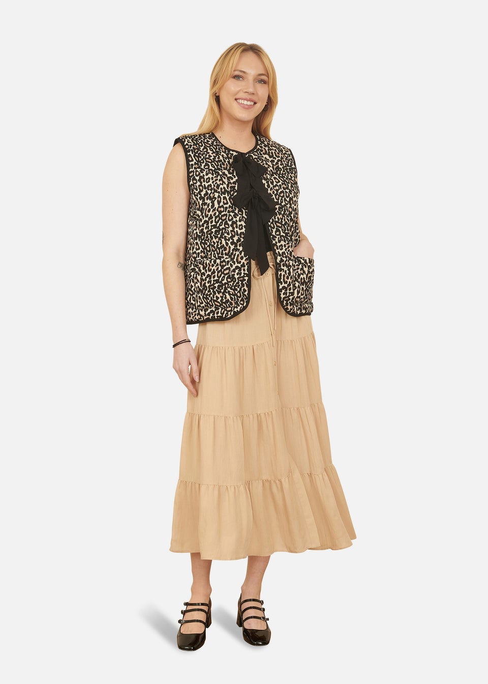 Yumi Stone Midi Boho Skirt