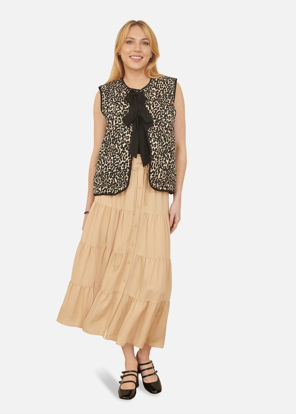 Yumi Stone Midi Boho Skirt