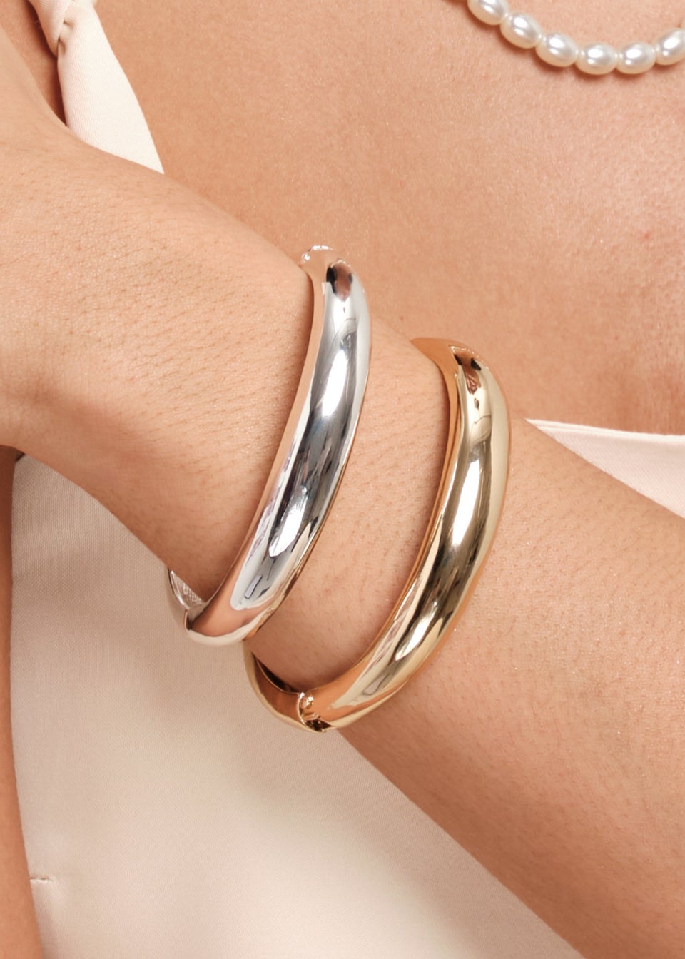 Jon Richard Gold Plated Dome Polished Bangle