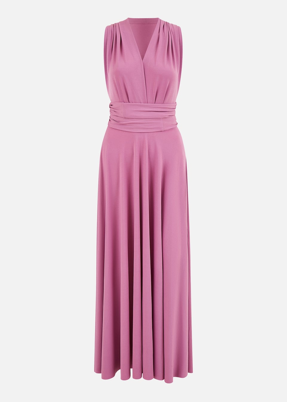 Yumi Pink Jersey Stretch Multiway Midi Dress