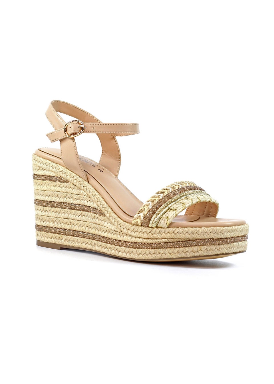 Lunar Beige Amanda Wedge Sandal