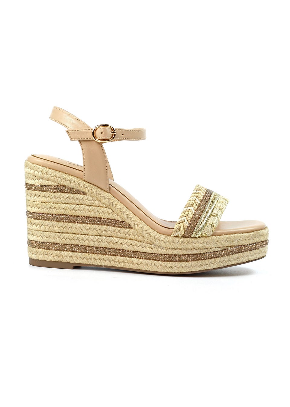 Lunar Beige Amanda Wedge Sandal