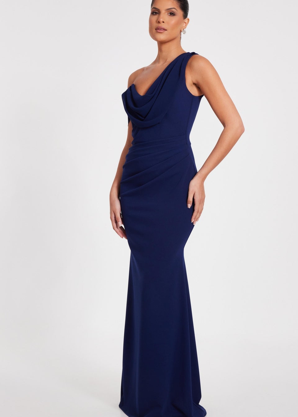 Quiz Navy Drop Sleeve Maxi Dress