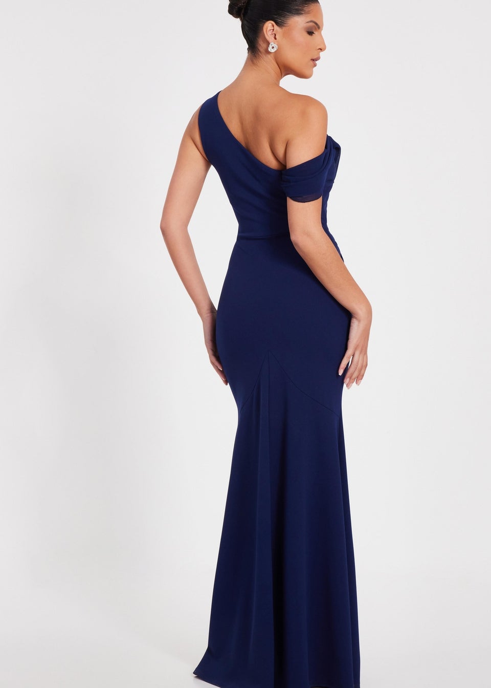 Quiz Navy Drop Sleeve Maxi Dress