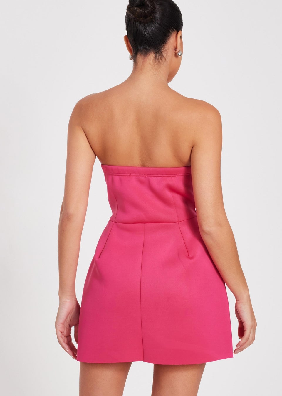 Quiz Magenta Bandeau A Line Mini Dress