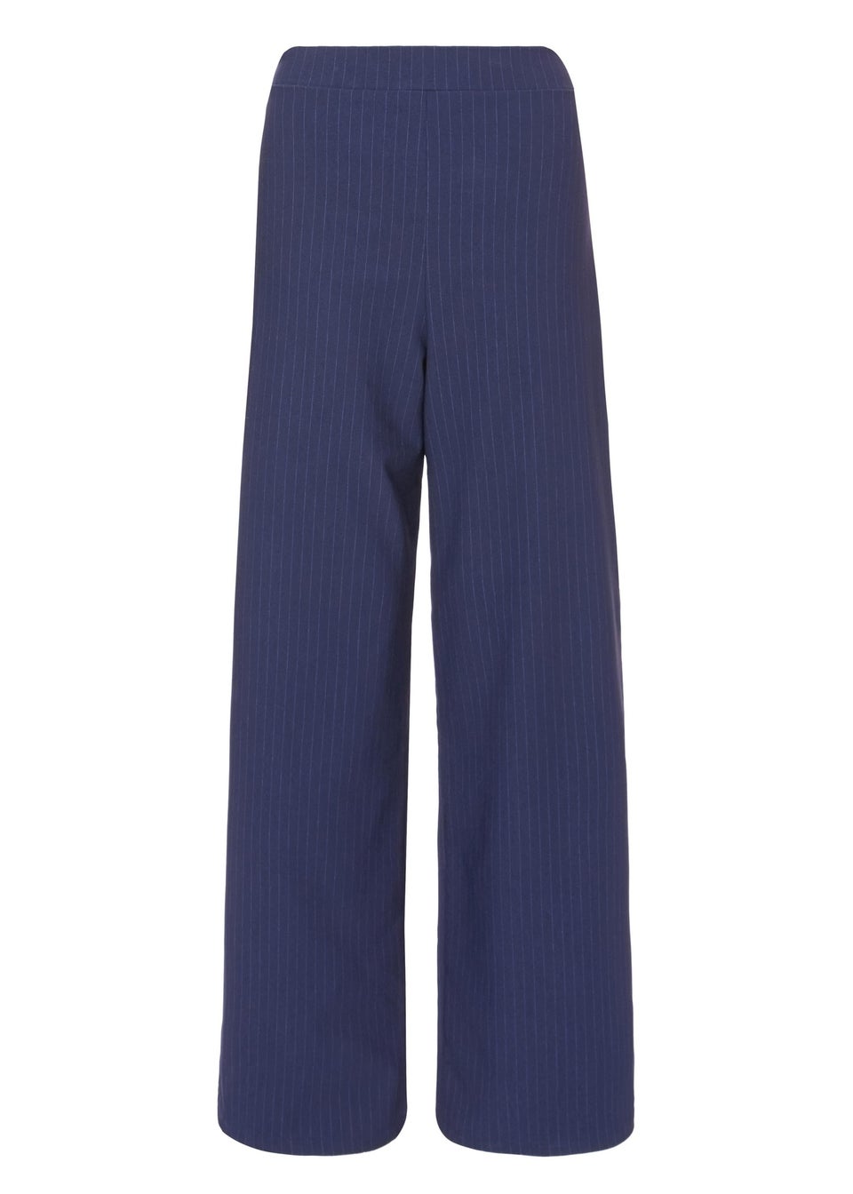Quiz Navy Pinstripe Wide Leg Trousers