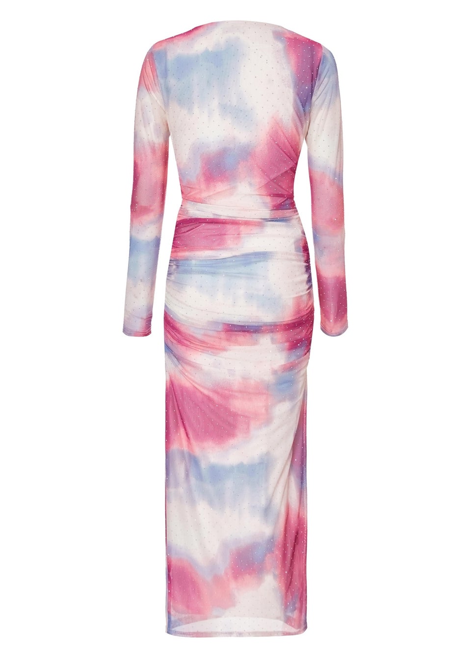 Quiz Pink Marble Print Midi Dress