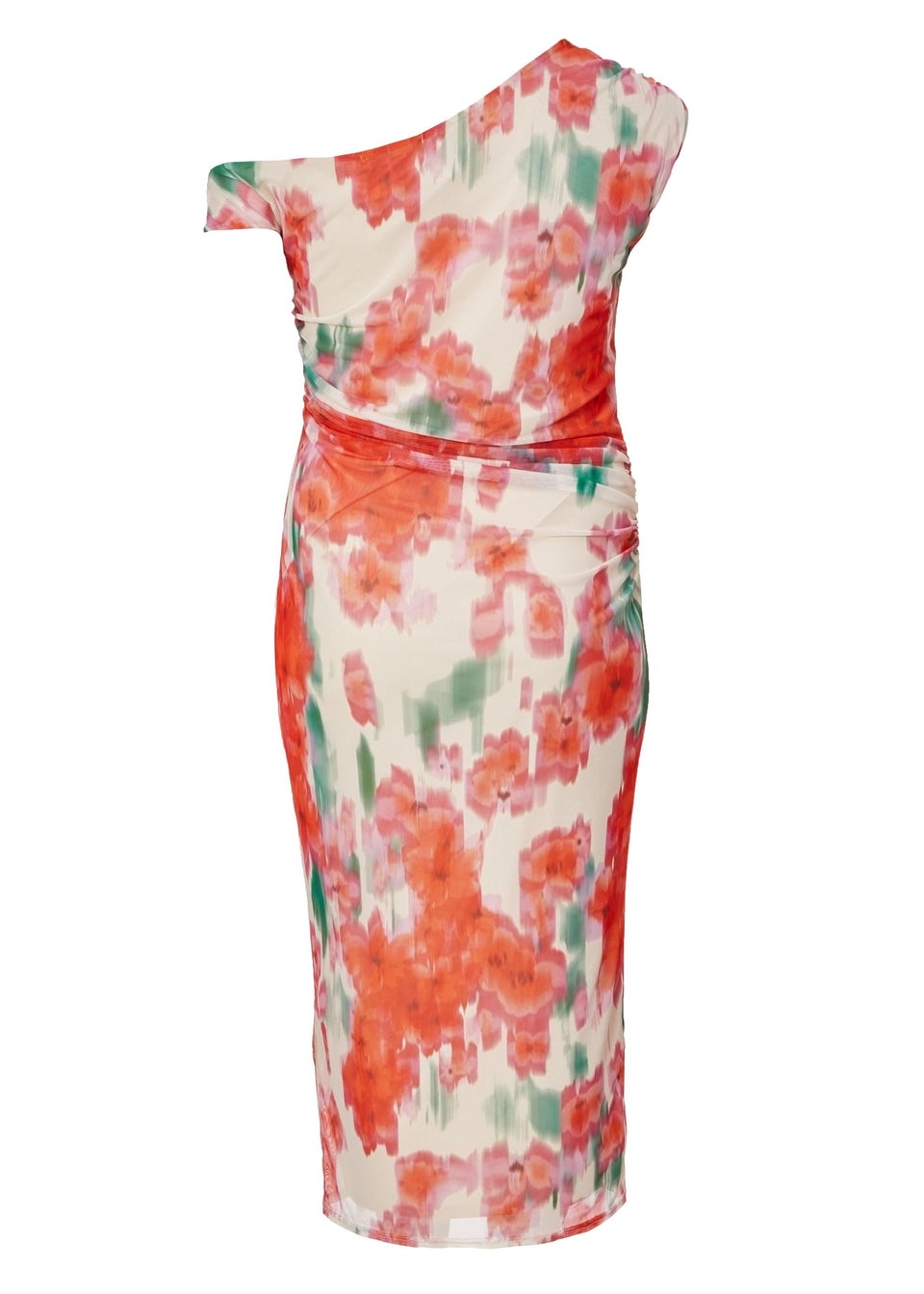 Quiz Multi Curve Floral Smudge Midaxi Dress