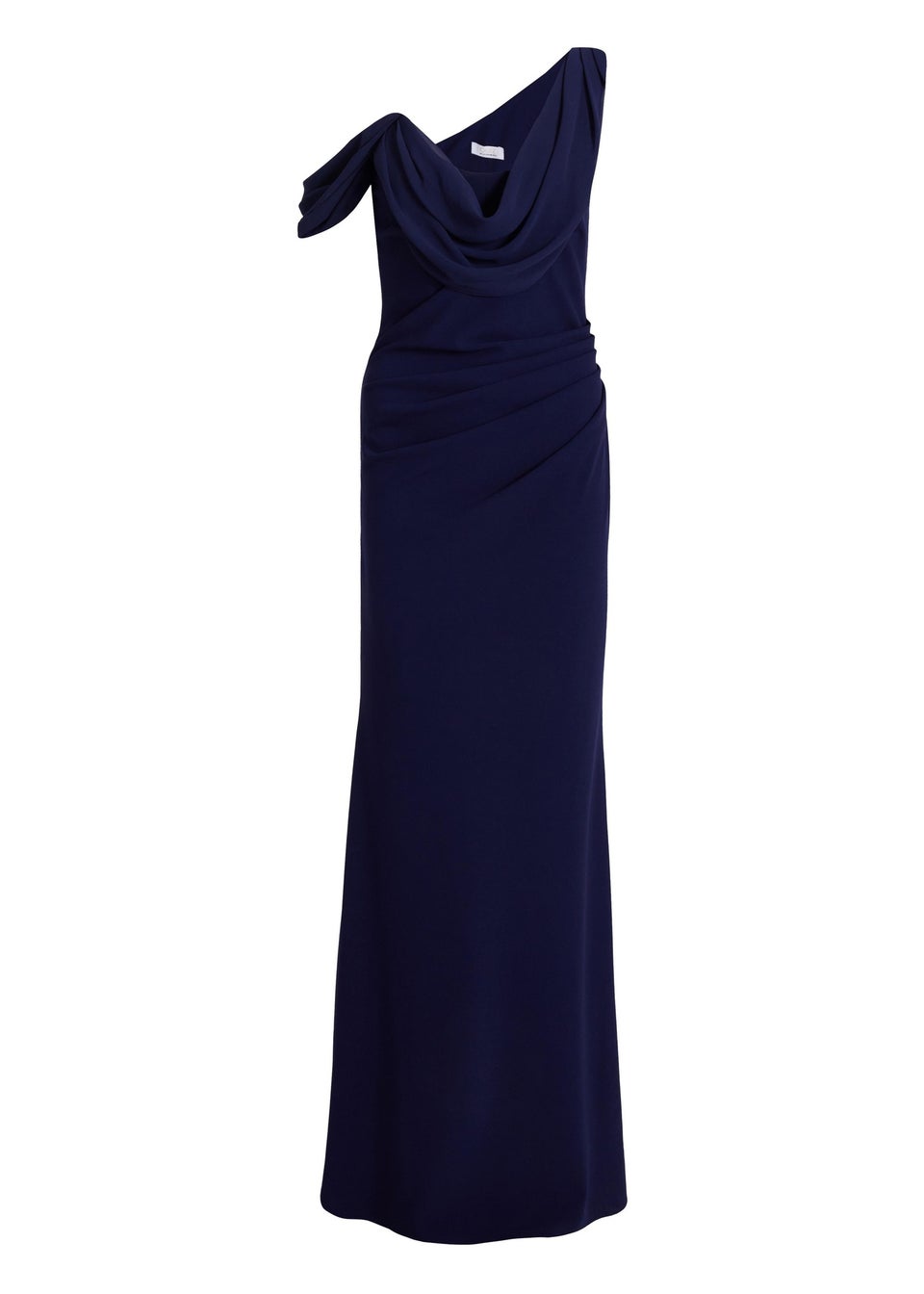 Quiz Navy Petite Asymmetric Maxi Dress