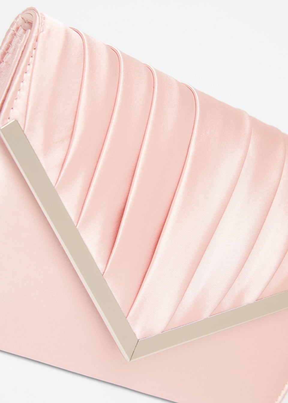 Quiz Pink Pleated Clutch Bag