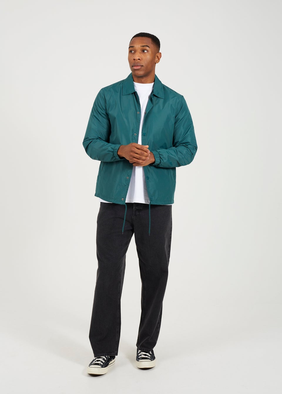 Brave Soul Green Lightweight Coach Style Jacket