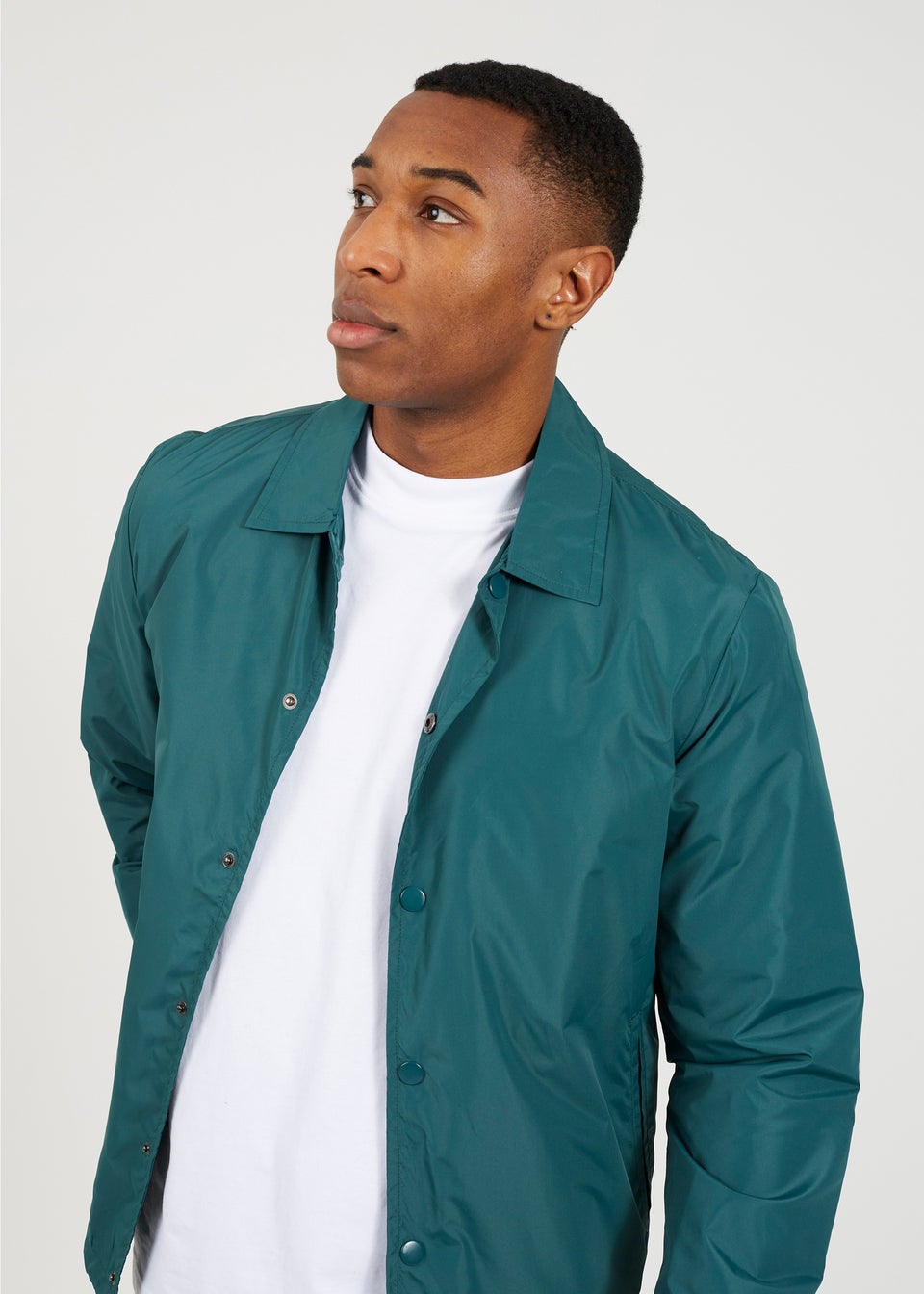 Brave Soul Green Lightweight Coach Style Jacket