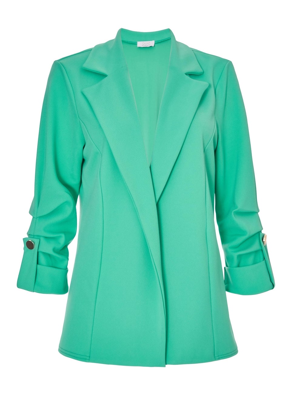 Quiz Green Ruched Sleeve Blazer