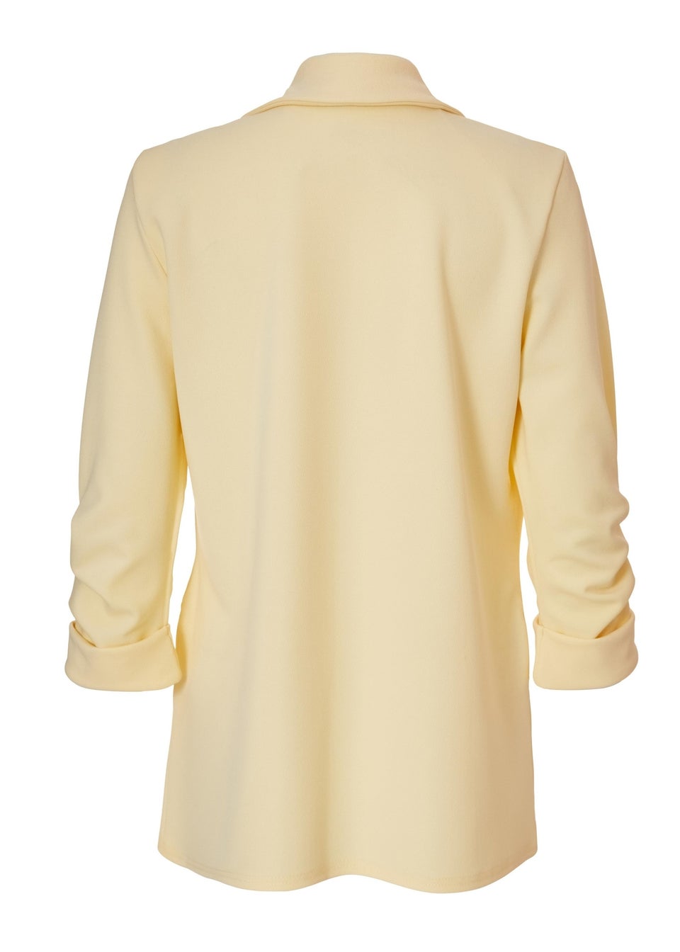 Quiz Yellow Ruched Sleeve Blazer