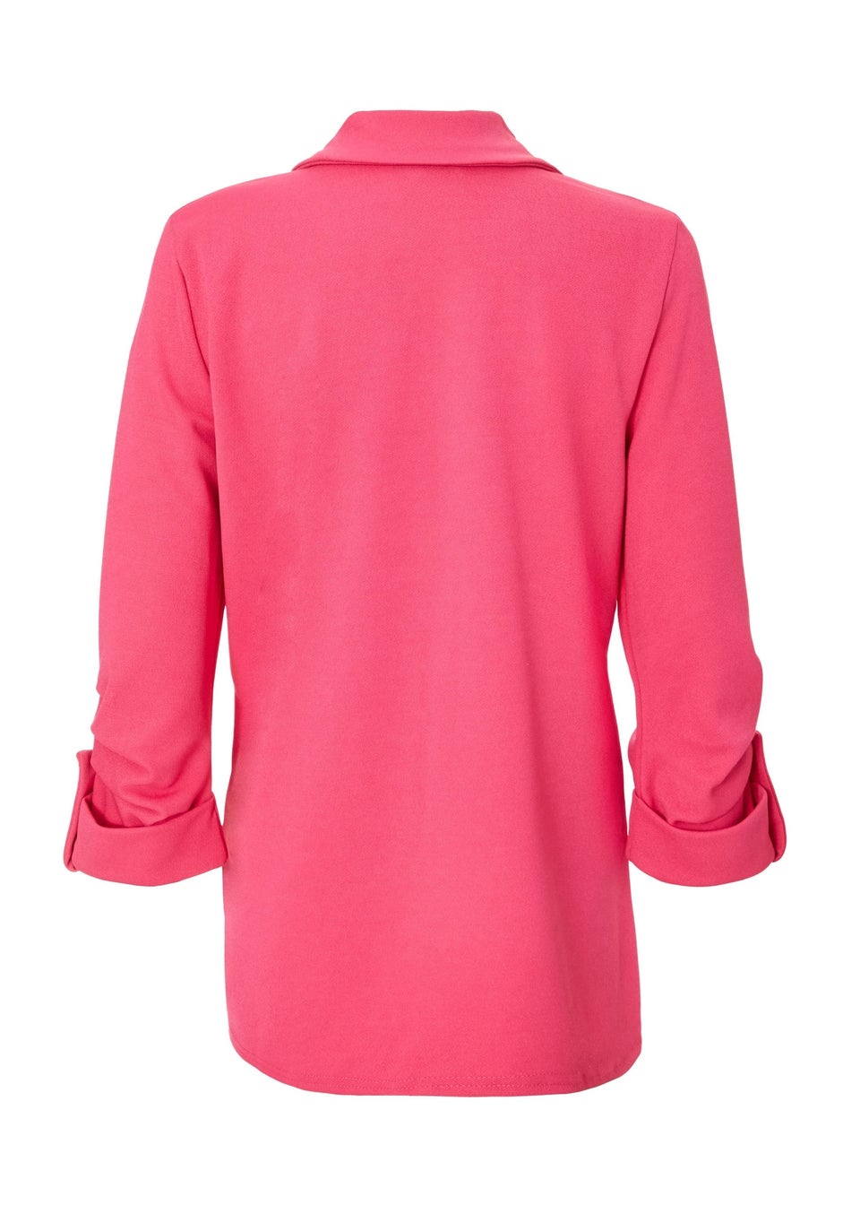Quiz Fuschia Ruched Sleeve Blazer