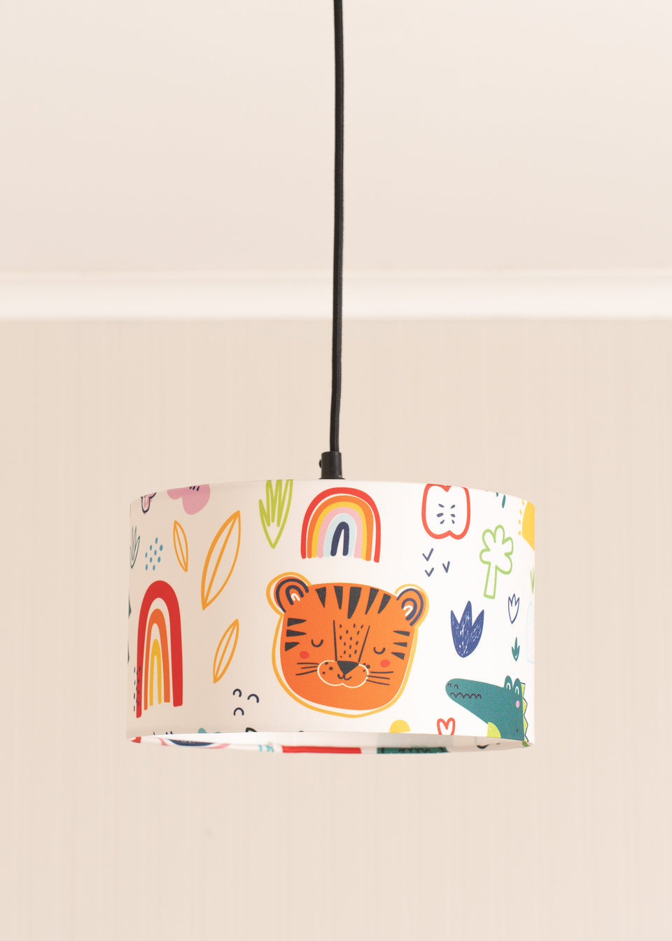 ValueLights Borneo Shade Multicolour Drum Ceiling Pendant Lampshade (15cm x 25cm x 25cm)