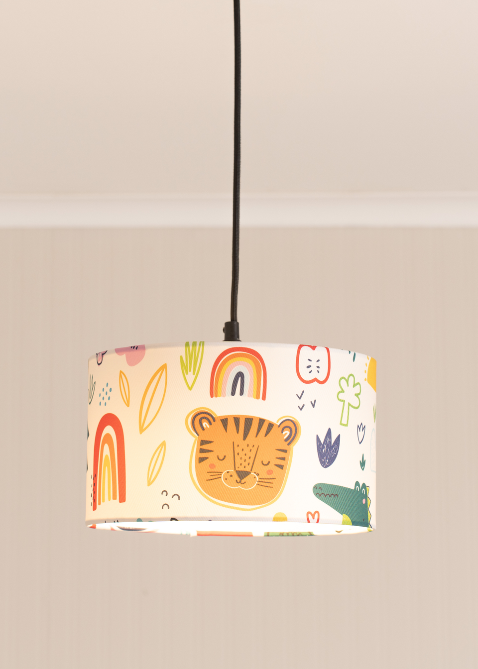 ValueLights Borneo Shade Multicolour Drum Ceiling Pendant Lampshade (15cm x 25cm x 25cm)