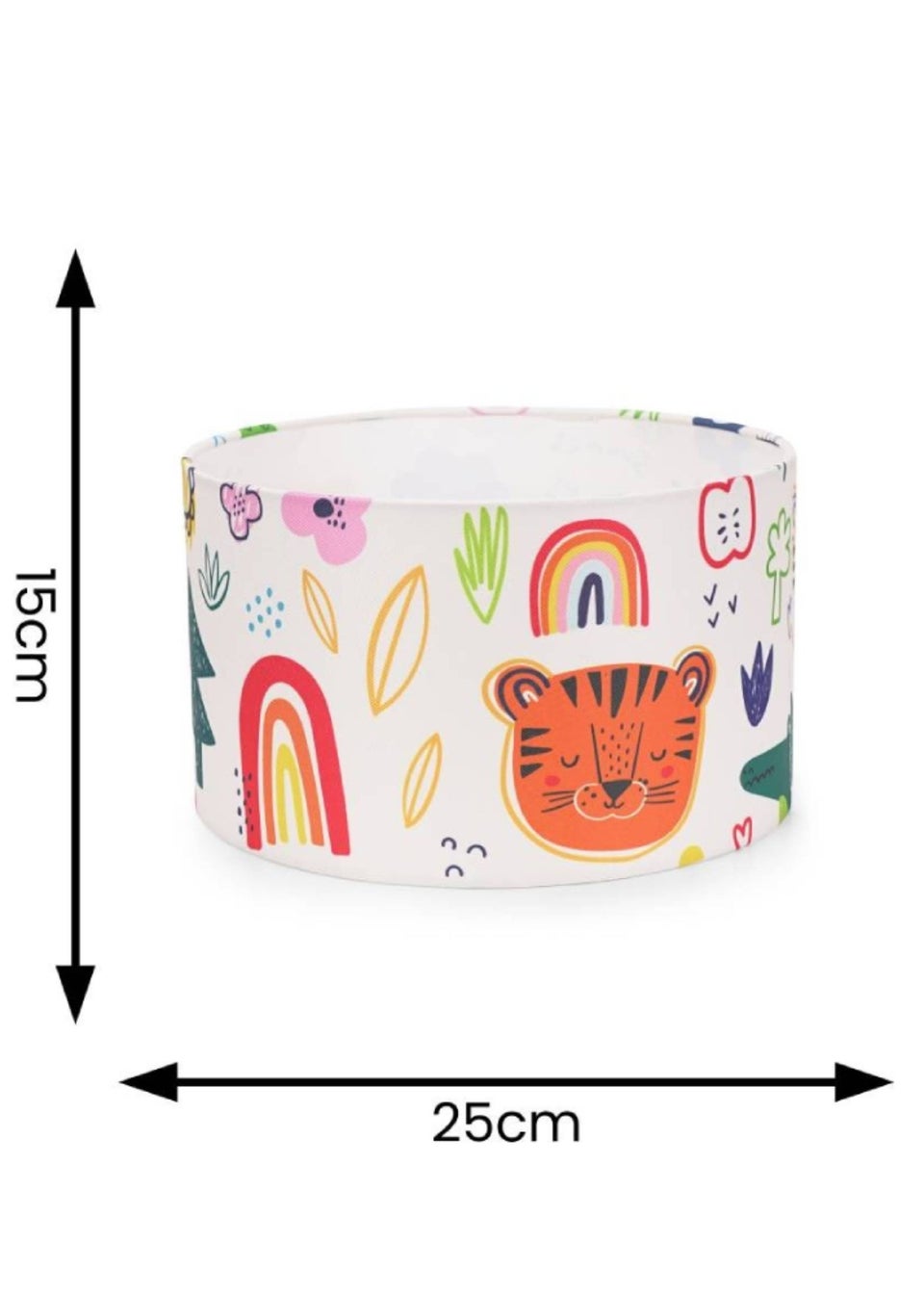 ValueLights Borneo Shade Multicolour Drum Ceiling Pendant Lampshade (15cm x 25cm x 25cm)