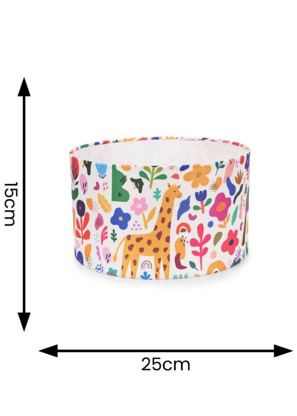 ValueLights Congo Shade Multicolour Drum Ceiling Pendant Lampshade (15cm x 25cm x 25cm)