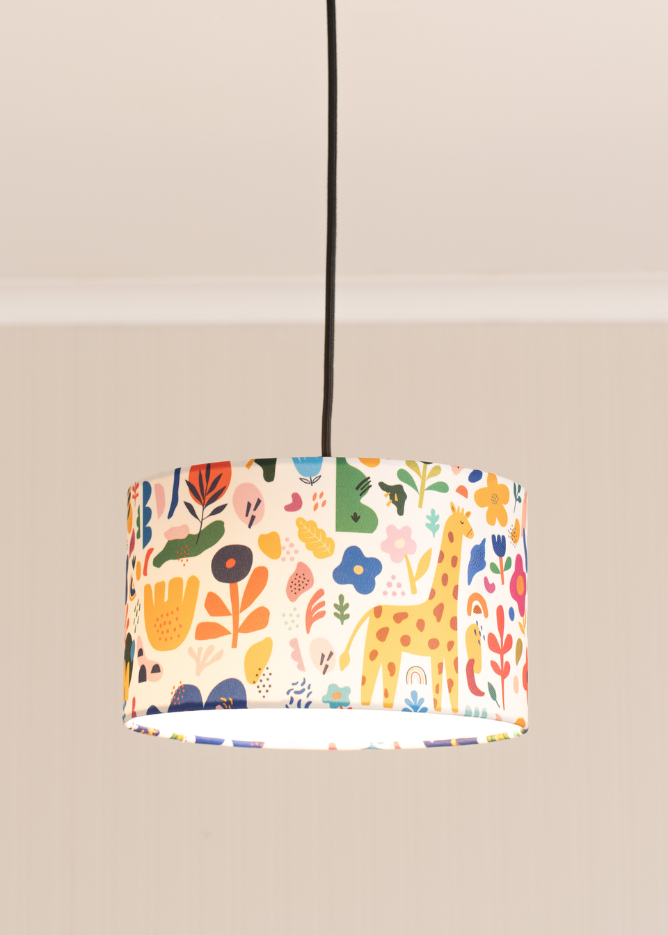 ValueLights Congo Shade Multicolour Drum Ceiling Pendant Lampshade (15cm x 25cm x 25cm)