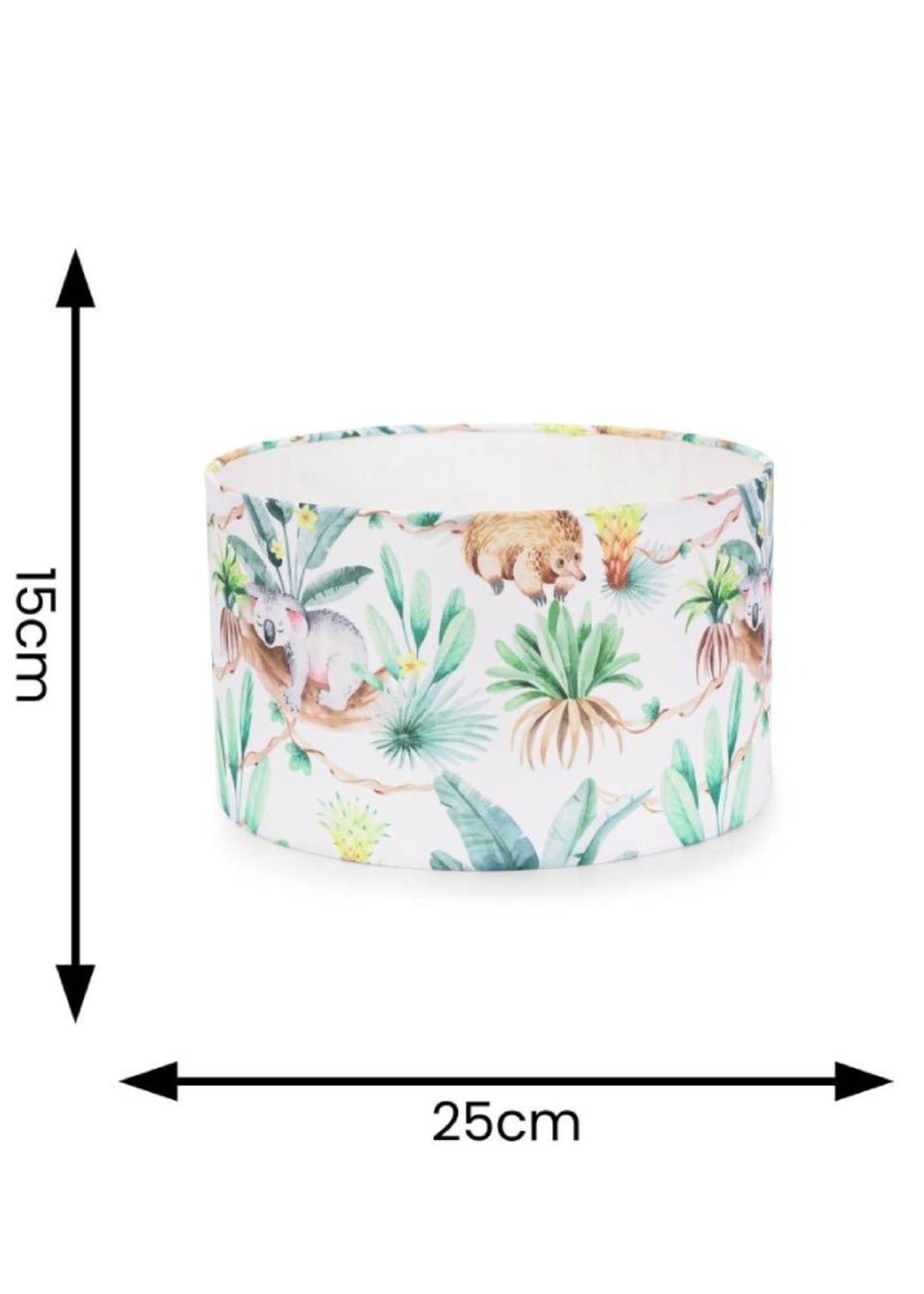 ValueLights Bilby Shade Multicolour Drum Ceiling Pendant Lampshade (15cm x 25cm x 25cm)
