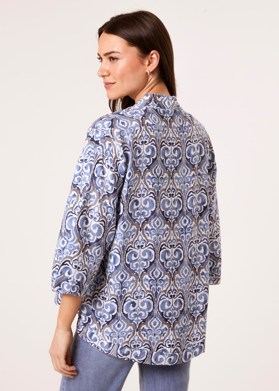 Blue Vanilla Navy 3/4 Sleeve Kimono