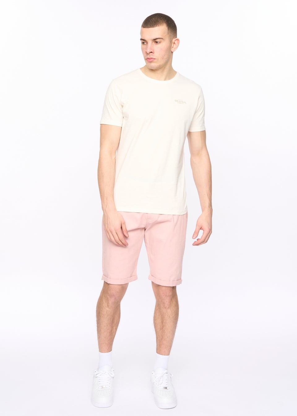 Crosshatch Soft Pink Sinwood Chino Shorts