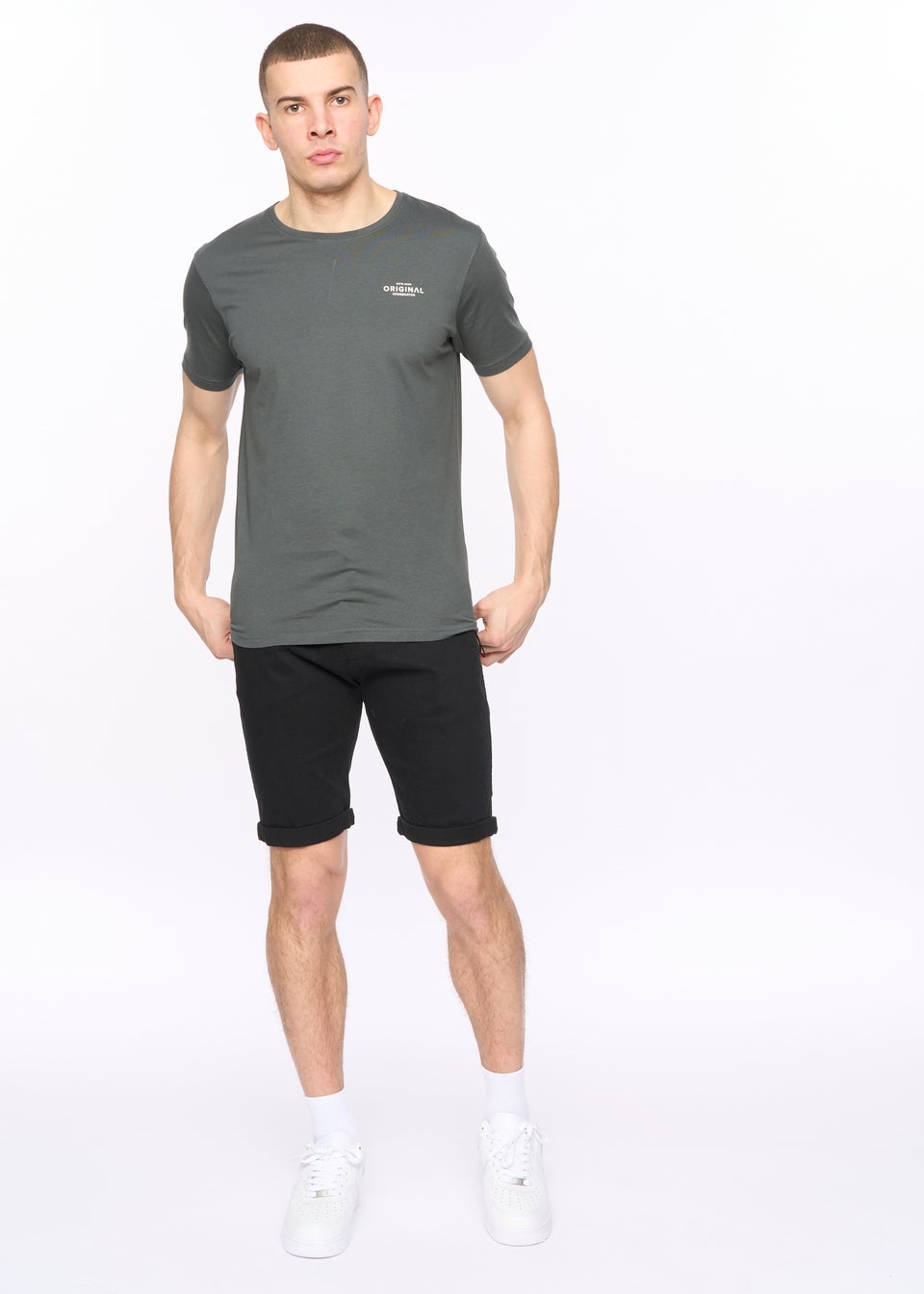 Crosshatch Black Sinwood Chino Shorts