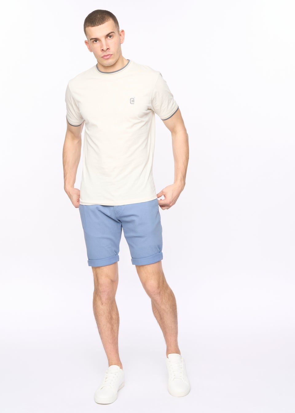 Crosshatch Pale Blue Sinwood Chino Shorts