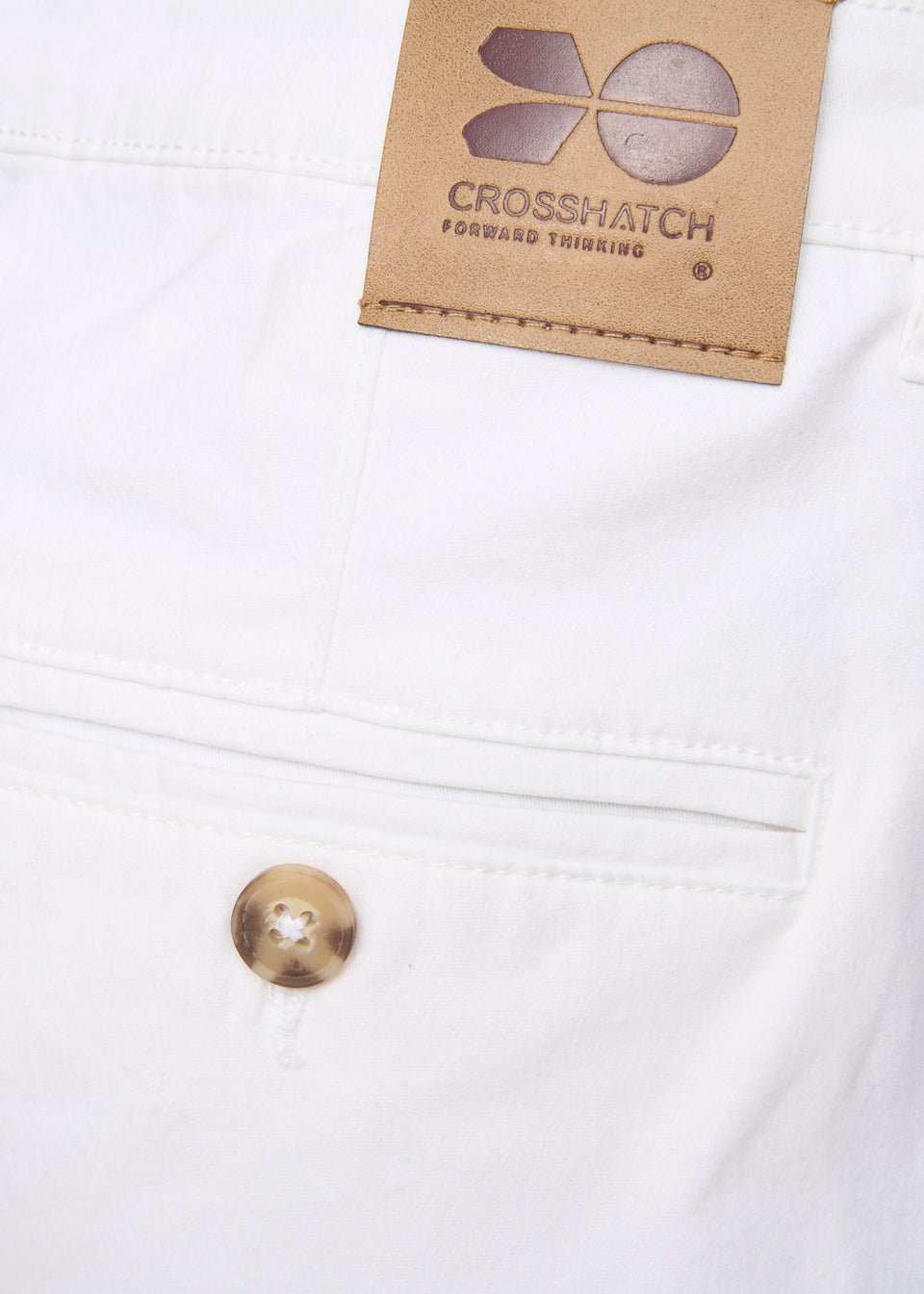 Crosshatch White Sinwood Chino Shorts